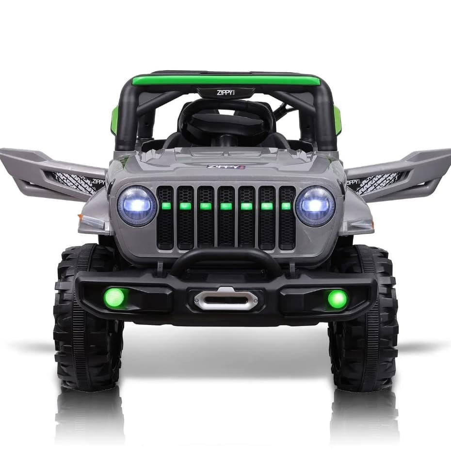 Quadriciclo Elétrico Infantil da Zippy Toys Carrinho de Passeio Jeep C/ Controle Remoto Som e Musica
