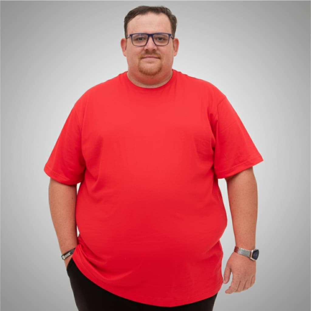 Camiseta Plus Size 100% Algodão Masculina Básica Lisa Extra Grandes Estilo Simples Premium Versátil