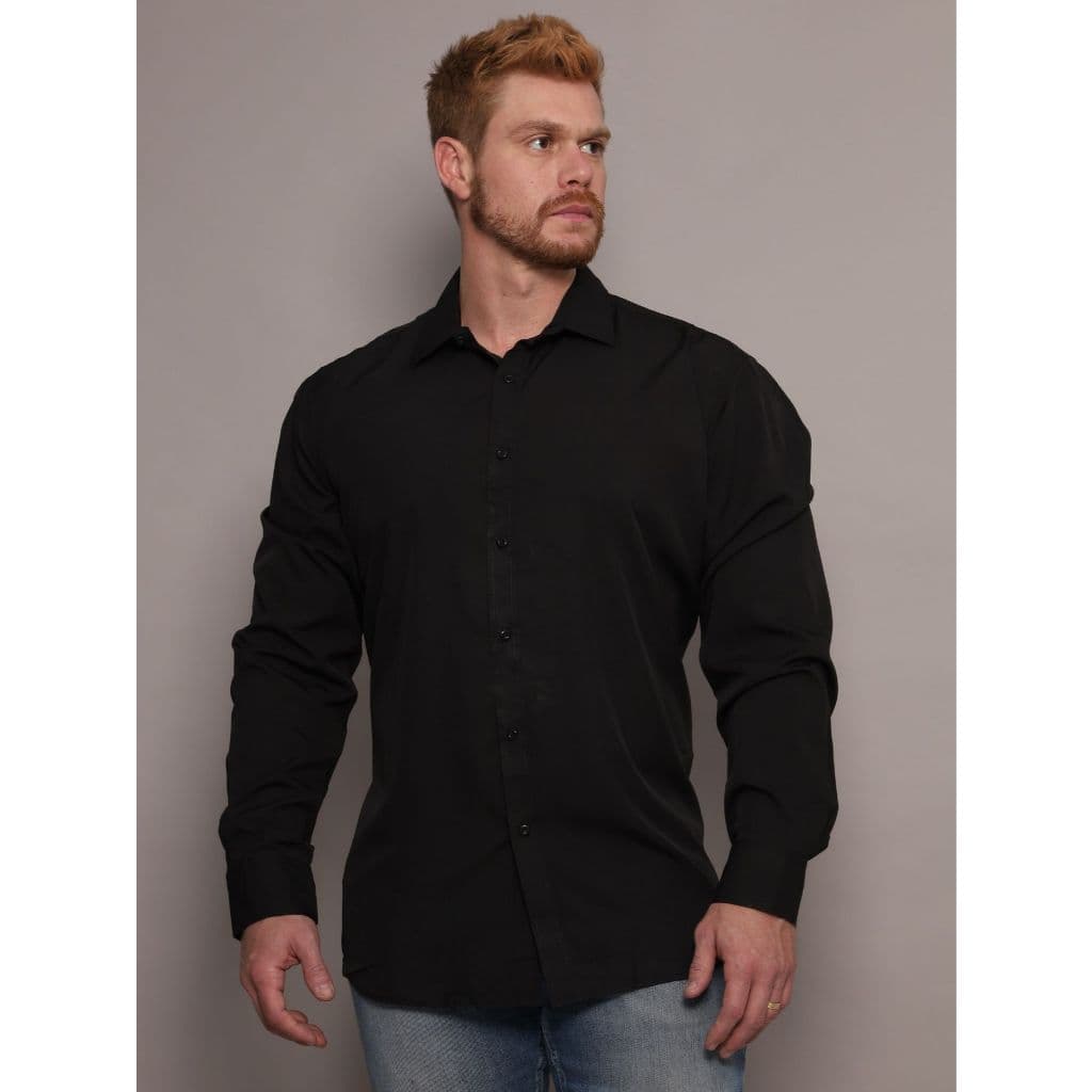 Camisa Social Masculina Moda Premium Básica
