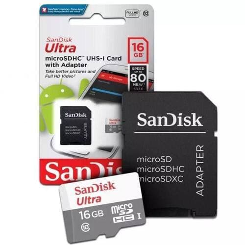 Cartão De Memória Sd Com Adaptador Sd 16gb Sandisk