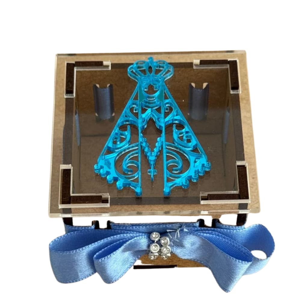 Caixinha Acrílica Personalizada Lembrancinha Casamento, Batizado ou Comunhão – Kit 10 Unidades