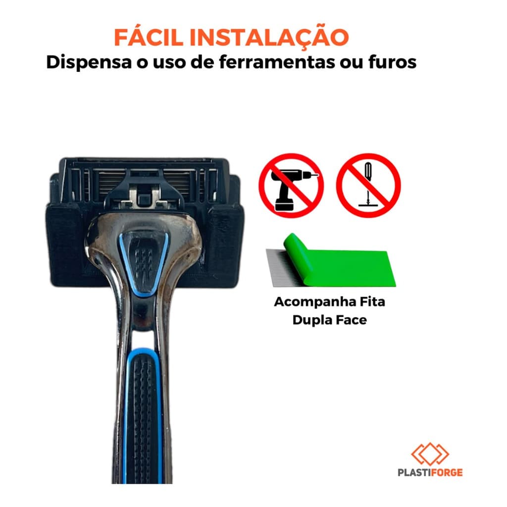 Kit 4 Suporte Porta Aparelho Lâmina Barbear Adesivo