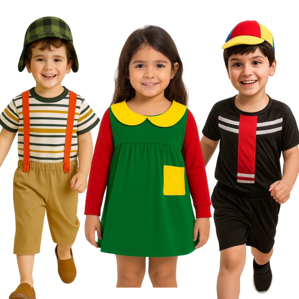 Fantasia Infantil Turma do Chaves – Kiko Chiquinha Chaves – Traje Temático