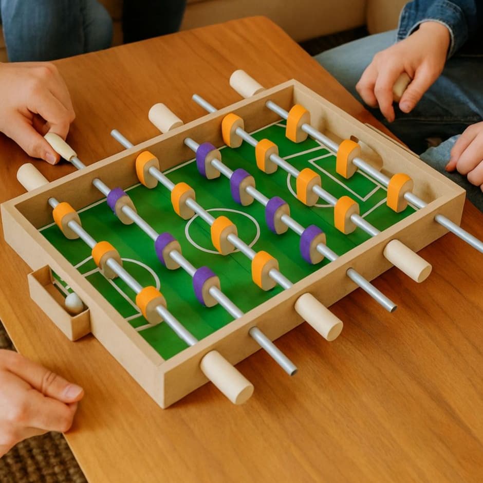 Jogo Madeira Futebol de Mesa Pebolim