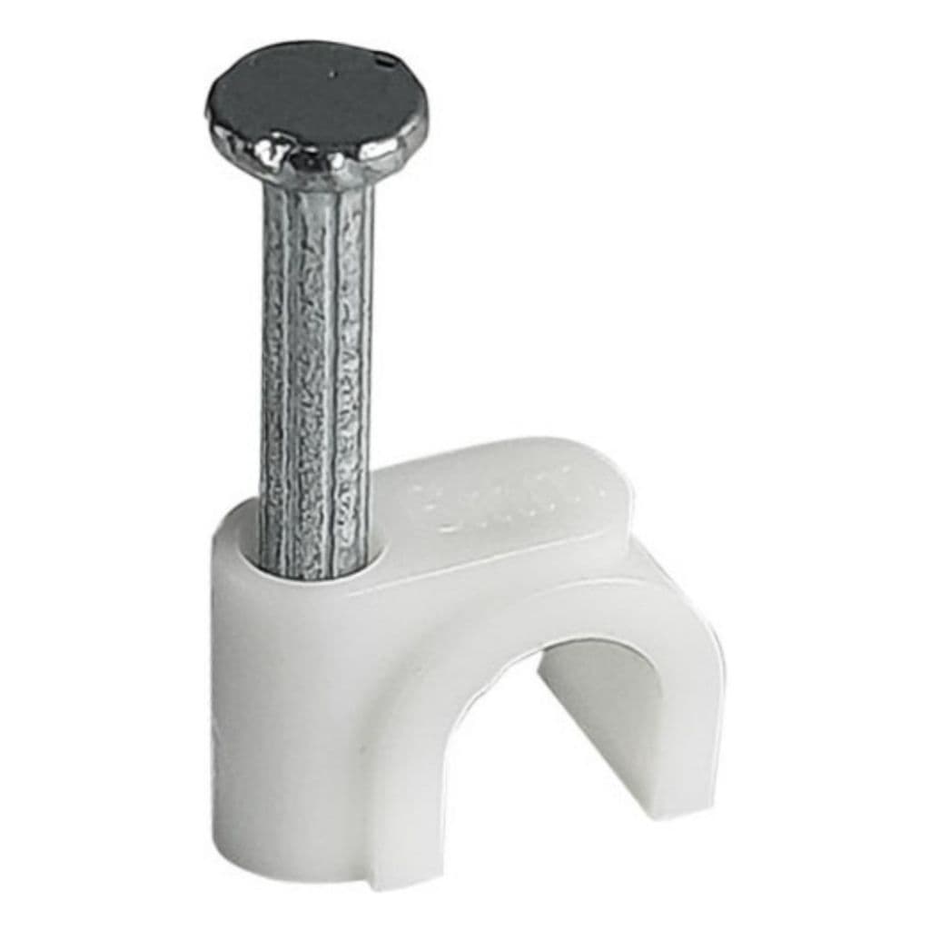 kit c/ 100 peças de Fixa Cabo Branco miguelao  ( Prego em aço carbono Não entorta)