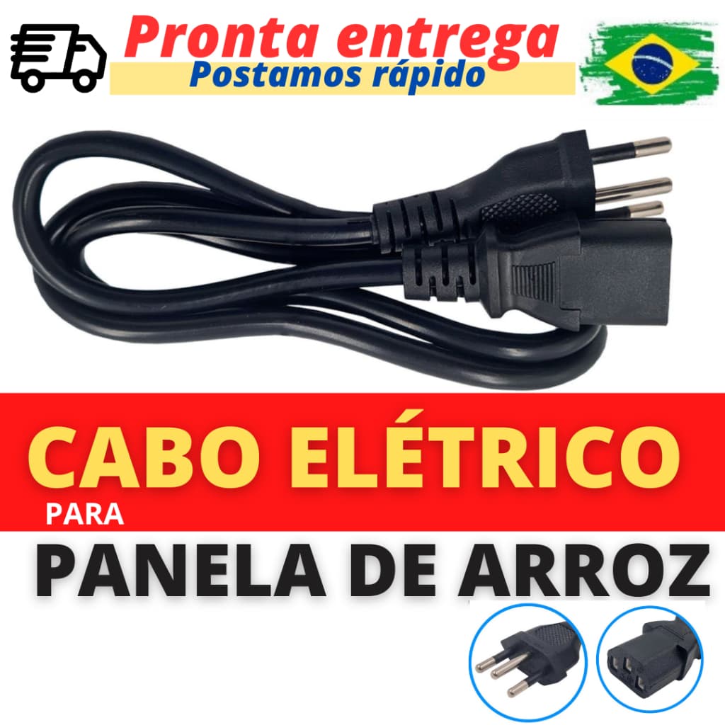 Cabo elétrio cabo de Força para Panela De Arroz Elétrica (serve em diversas marcas)