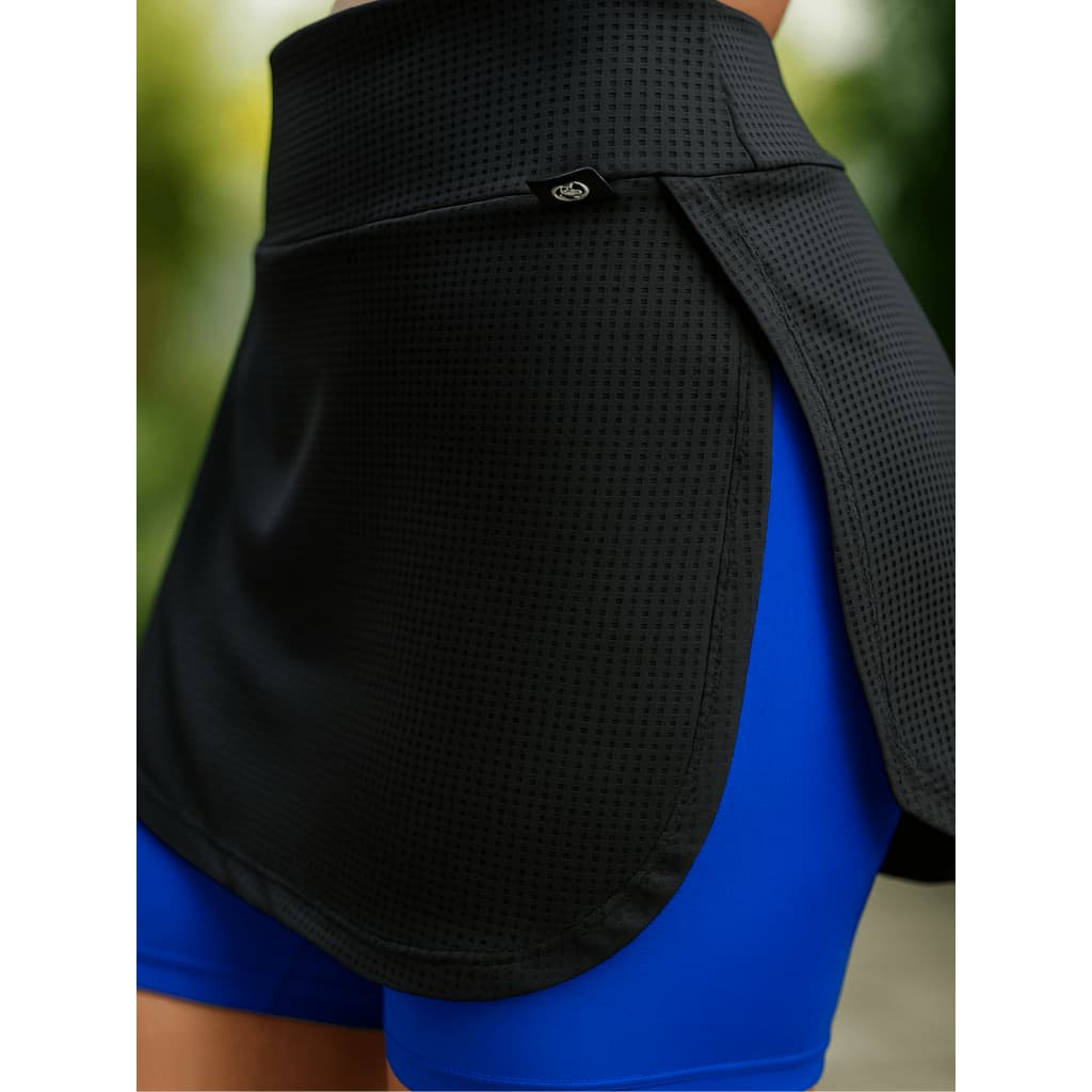 Kit 2 Saia Tapa Bum Bum Academia Cintura Alta Confortável