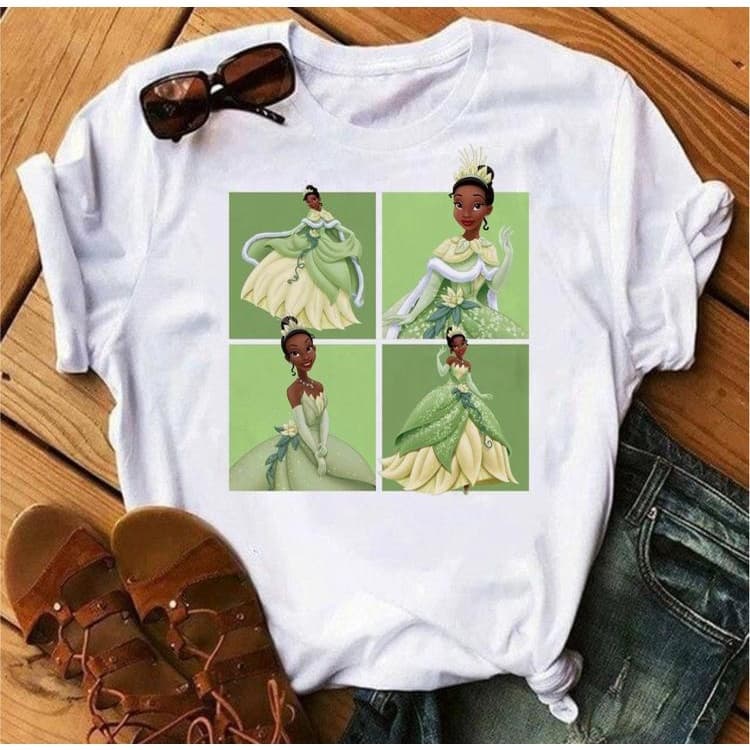 Camiseta Tiana princesa infantil e adulto