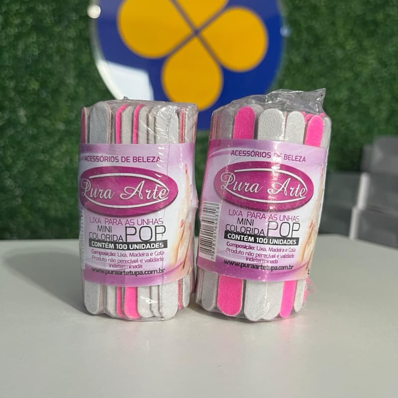 100 Unidades de Mini lixa tradicional para Manicure