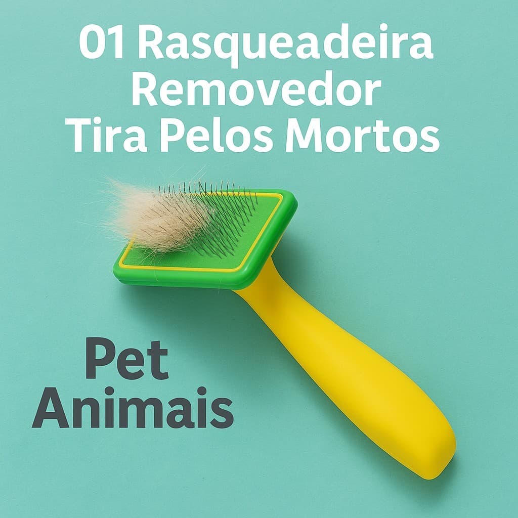 Rasqueadeira Pet Removedor Pelos Soltos Animais Estimacao Conforto Praticidade