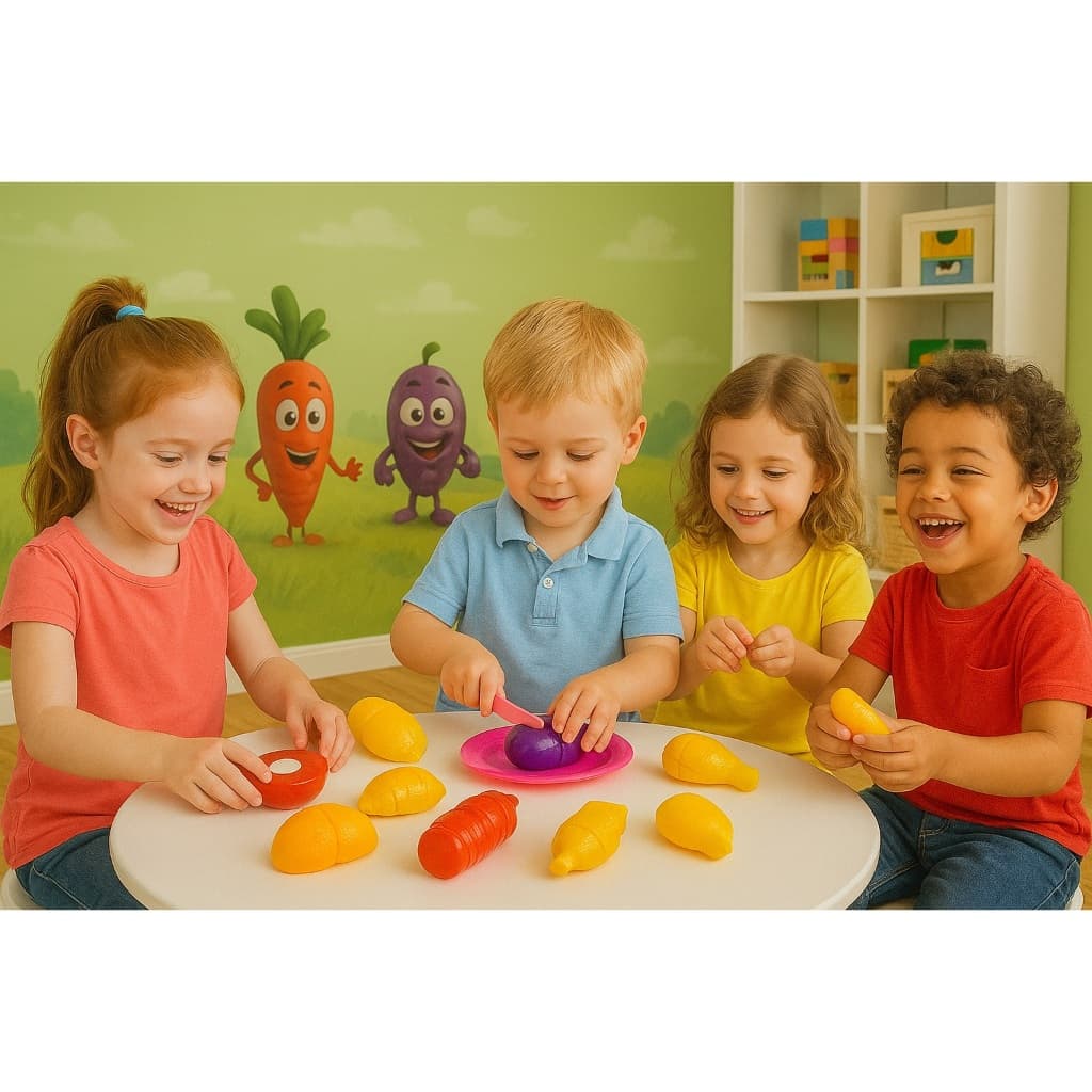 Frutas Legumes Blocos Montar com Velkro Desenvolvimento Criativo menina. Brinquedo Educativo