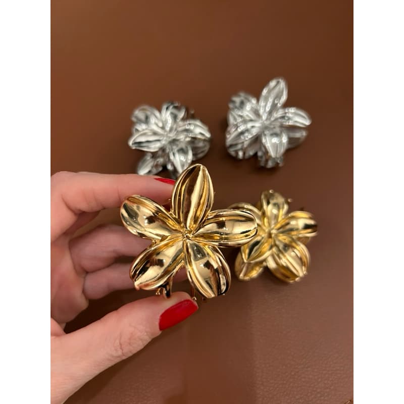 Grampo piranha Presilha Flor Prendedor Cabelo Ferro Moda Coreana