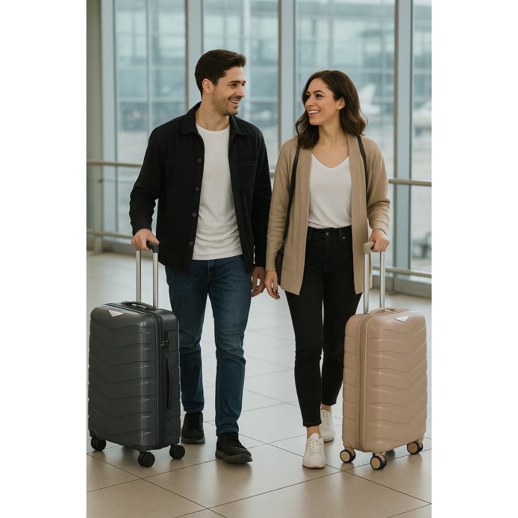 Mala de Viagem Grande Rígida Rodinhas 360° Expansível – Leve e Resistente