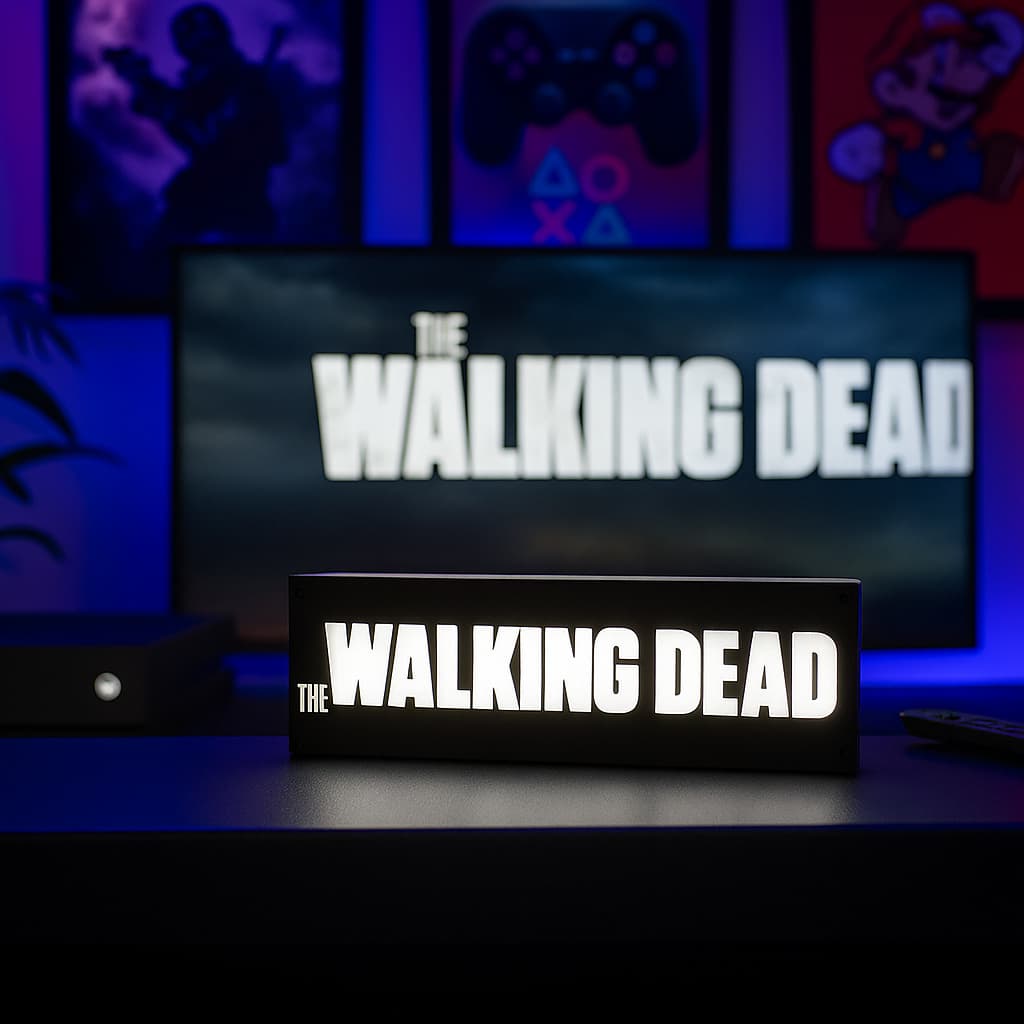 Luminária Gamer Exclusiva da Serie The Walking Dead Para Setup Gamer e Presente Geek Com Led