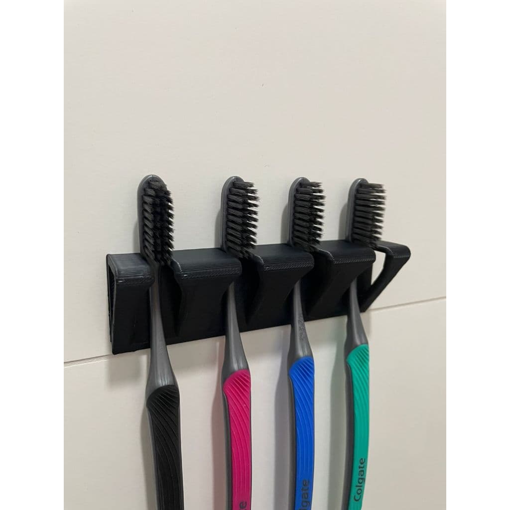 Suporte Minimalista para Escovas de Dente –3D Resistente – Montável na Parede