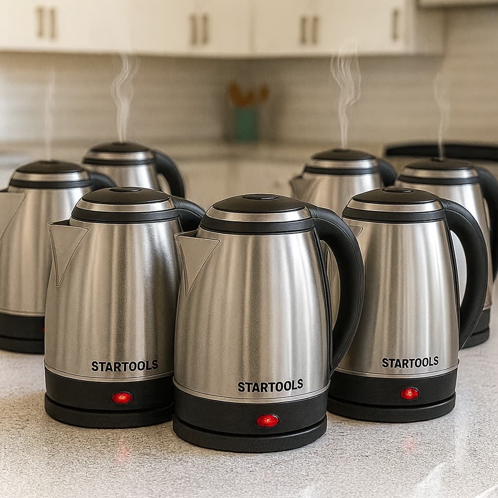 Kit Chaleiras Elétricas 2, 4 ou 7 un. 127V ou 220V Potência 1000W Ferver Água para Café Chá Bebidas