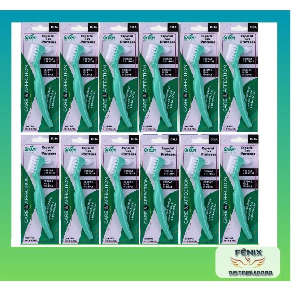 kit Escova De dente para Prótese/dentadura/linha profissional original green kit duzias p/  atacado.