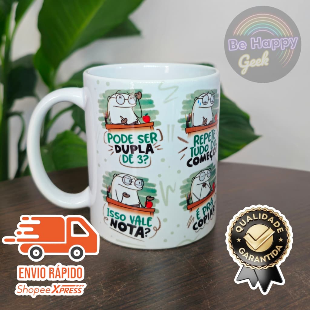 Caneca Dia dos Professores Exclusiva Criativas Divertida Engraçada Homenagem Presente Personalizada