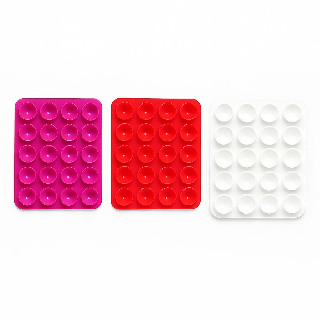 Suporte Ventosa Silicone com Adesivo – Gruda em Vidro, Azulejo e Espelho | Prático e Resistente
