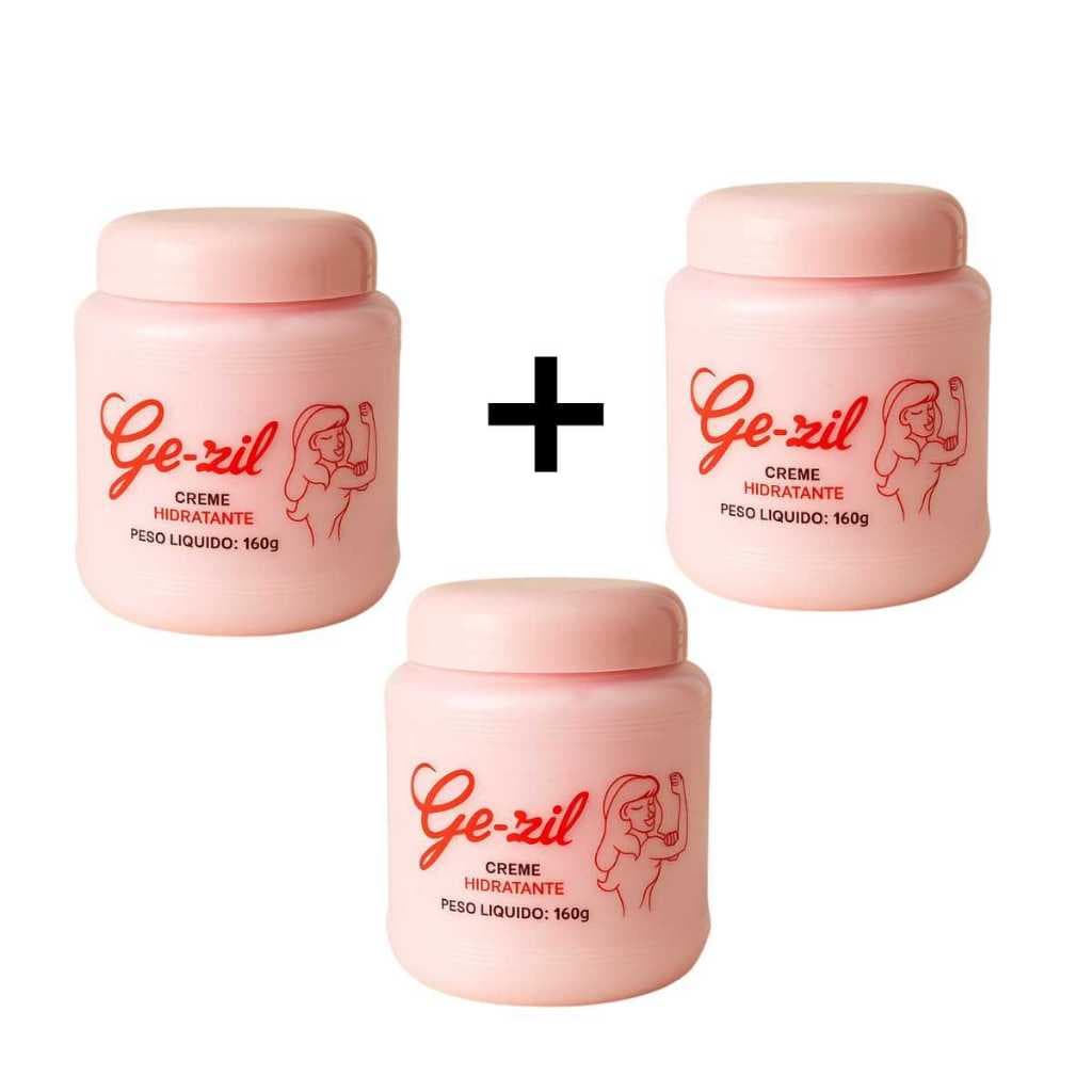 kit com 3 de 160g hidratante gezil Creme para pes com fissura e rachados