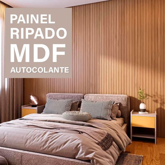 Kit Com Placas Ripada Painel Decorativo em Mdf de Alta Qualidade Premium 45x11cm