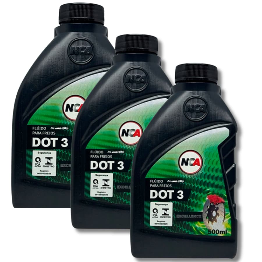 KIT 3 FLUIDO DE FREIO DOT 3 500ML