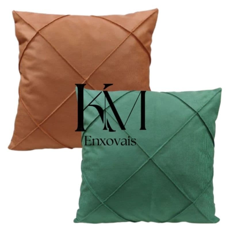 kit De Capas De Almofadas Drapeadas Com 2 Unidades