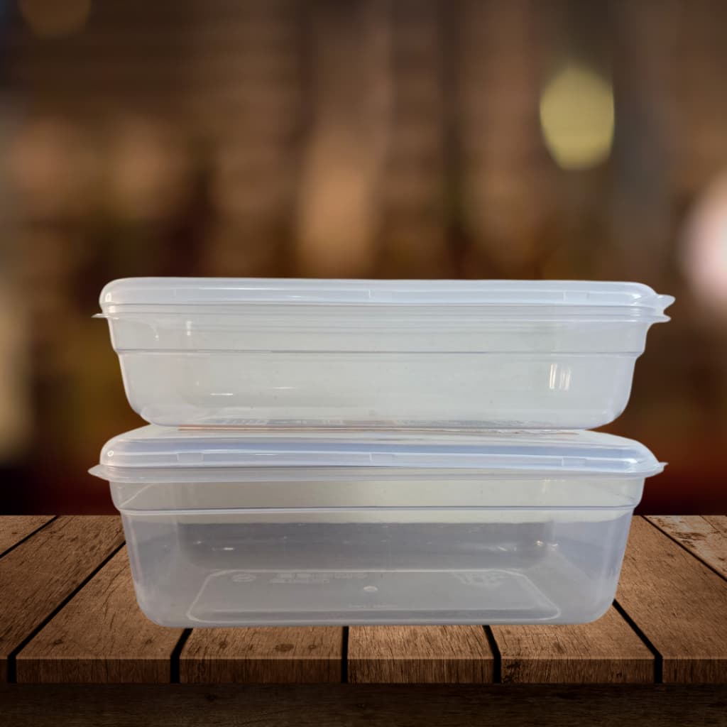 Potes Click Retangular 1000ml/ 1500ml - Transparente