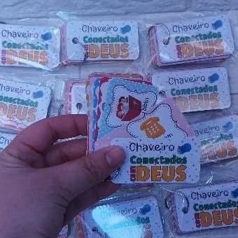 Chaveiro Cristão Infantil “Conectados com Deus” – Presente Fofo e Educativo ministério infantil
