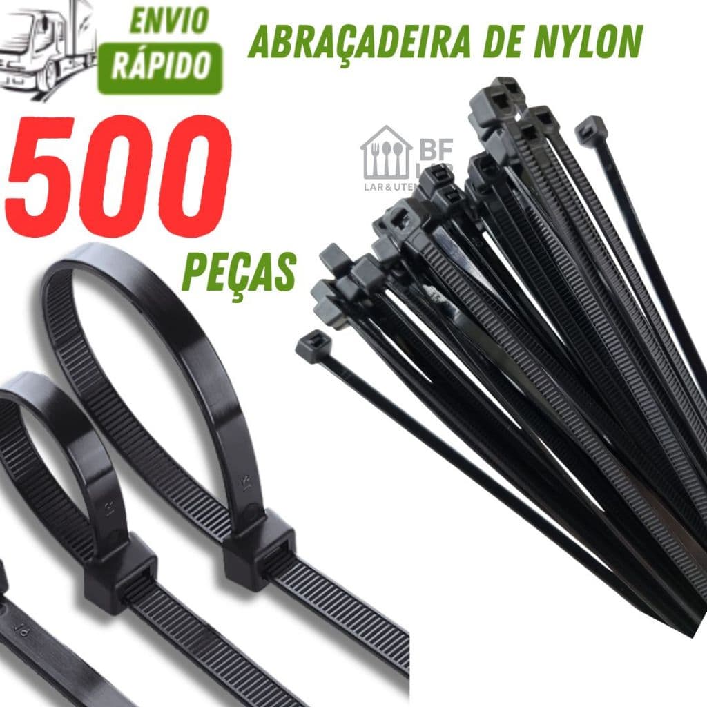 Kit com 500/300 ou 100 Abraçadeiras Cintas Plástica Enforca Gato de 25cm Para Uso Escritório ou Casa