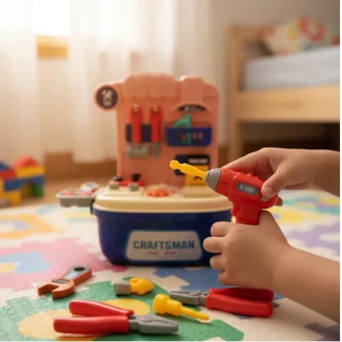 Brinquedo Infantil Maleta Ferramentas ou Médico Faz de Conta