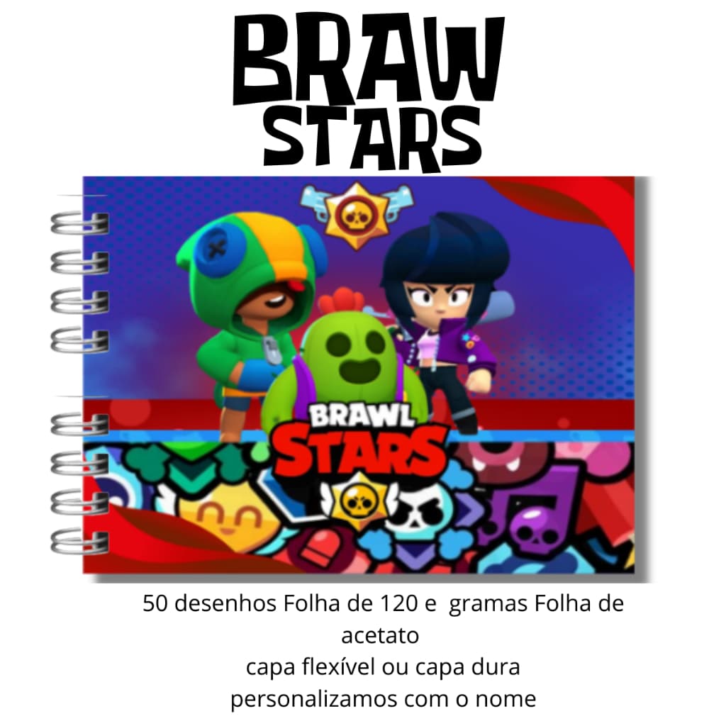 Caderno Livro de Colorir do Braw Starss com 50 desenhos