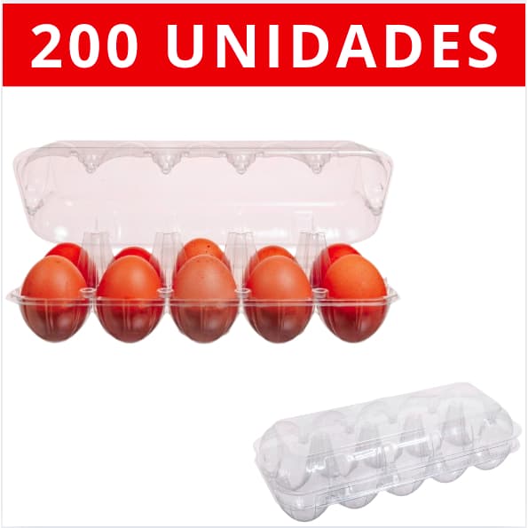 200 Bandejas para 10 Ovos de Galinha – Embalagem Segura
