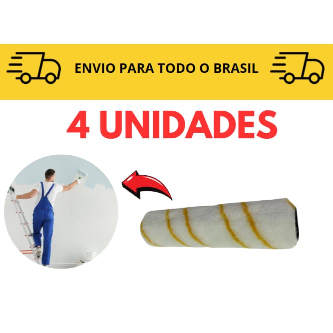 Kit de Rolo Anti respingo 23cm Para Pintar Tetos e Paredes / pintura / Rolo de Pintura