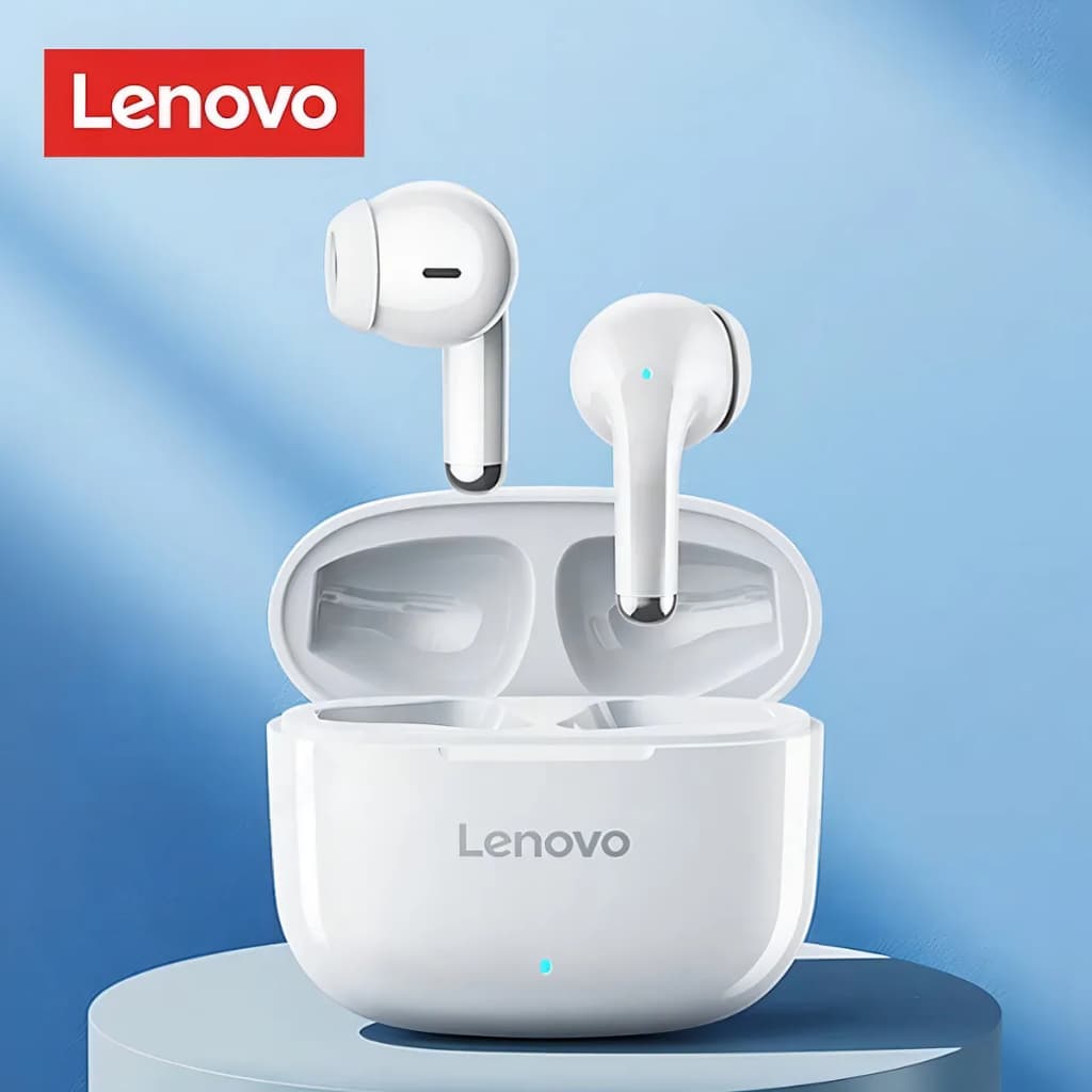 Fone De Ouvido Bluetooth Lp40 Pro Lenovo Cor Branco Sem Fio