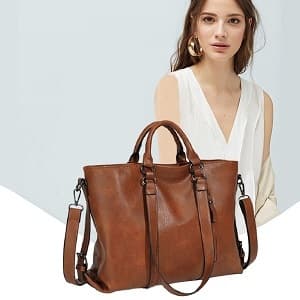 Aislinn bolsa femenina，Bolsas de couro sintético de grande capacidade, bolsas de ombro, sacolas e bolsas de mão