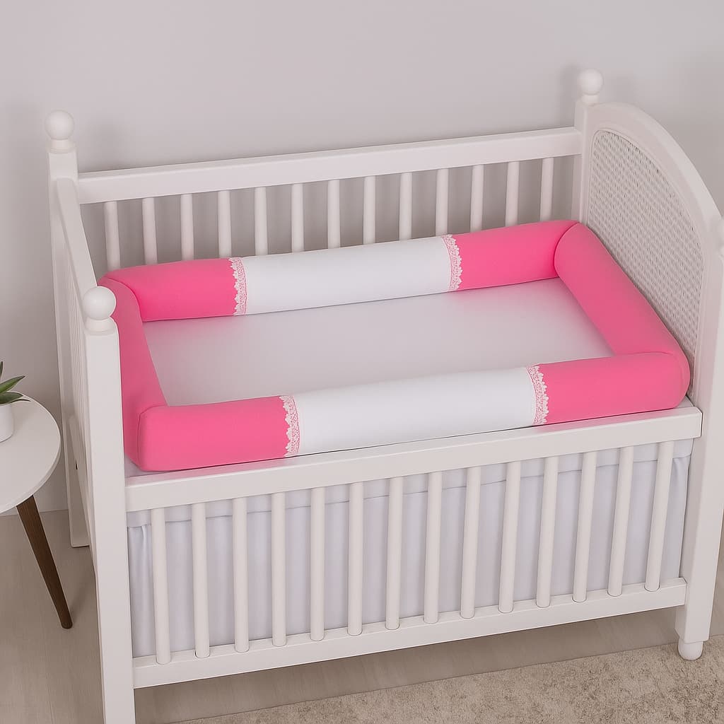 KIT ROLINHO DE MINI BERÇO 4 PEÇAS 100% ALGODÃO