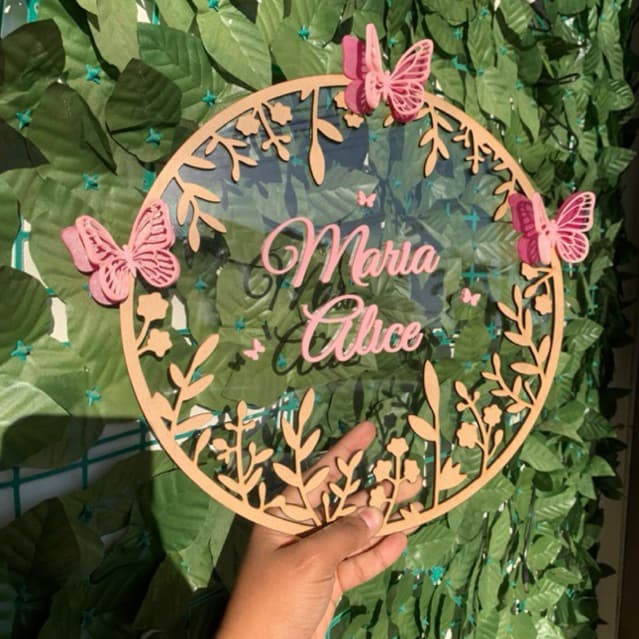 Porta maternidade personalizado 35 cm de diâmetro