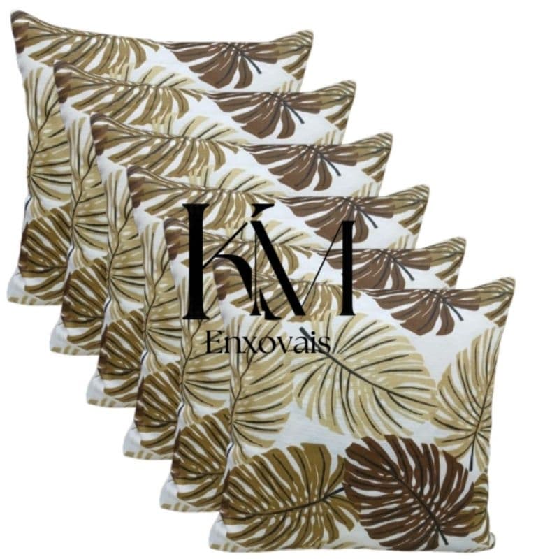 kit com 6 capas de almofadas de gorgorinho com Oxford