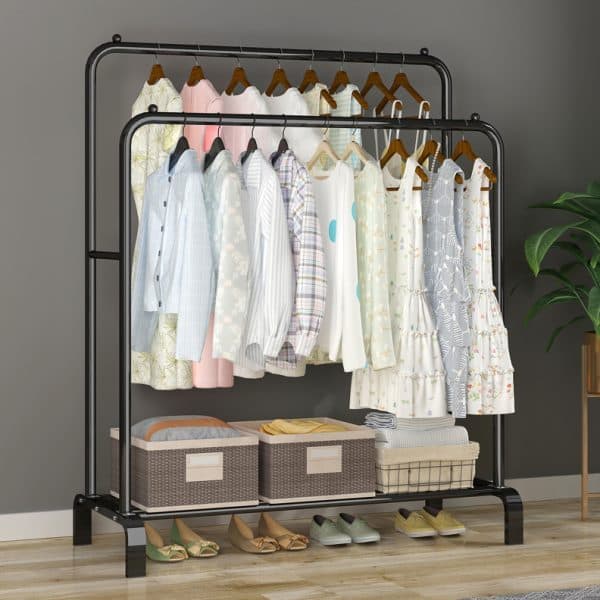 Varal de roupas dobrável para dormitório estudantil varanda armazenamento simples resfriamento varal de roupas