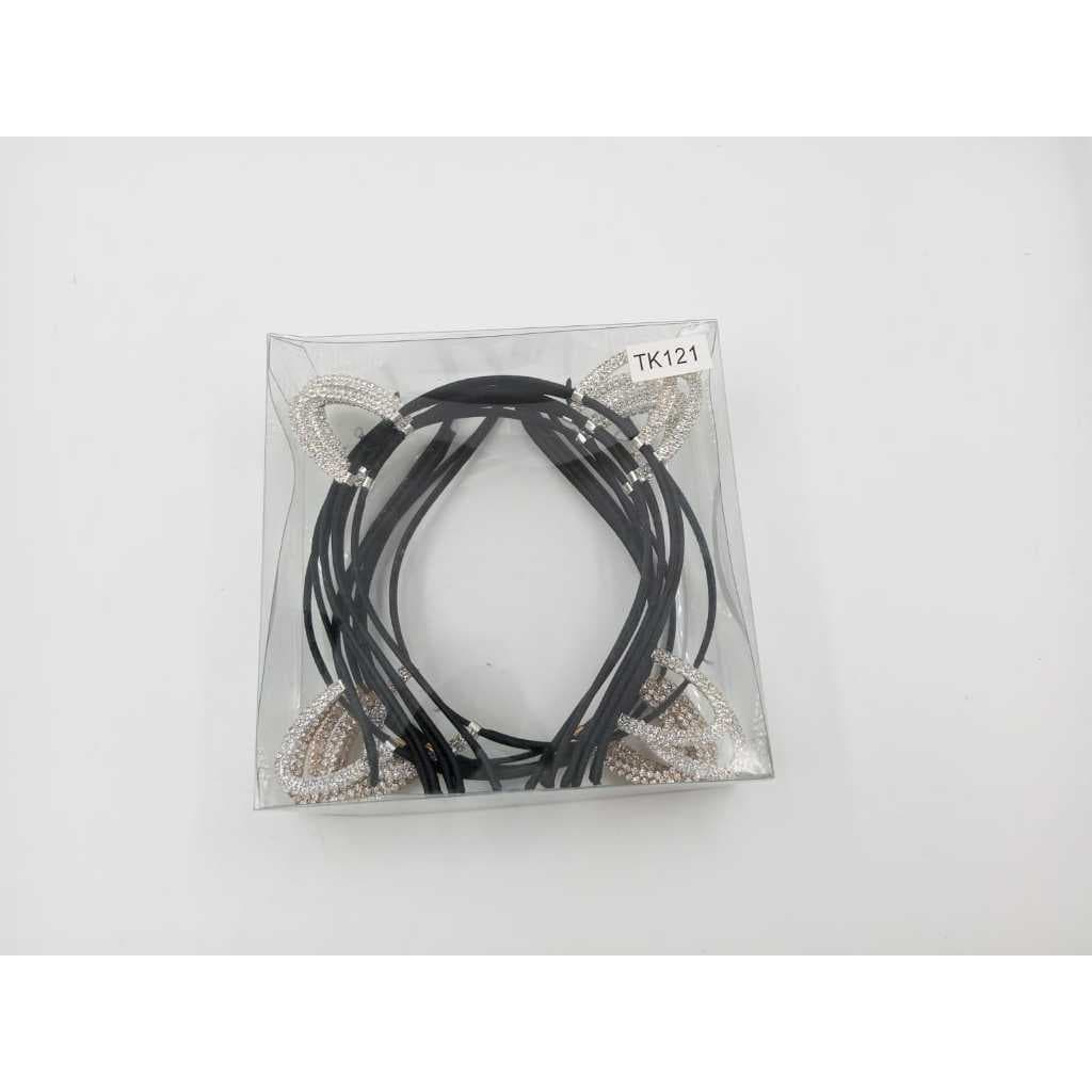 Kit tiaras gatinho com pedrinhas brilhantes com 12 unidades