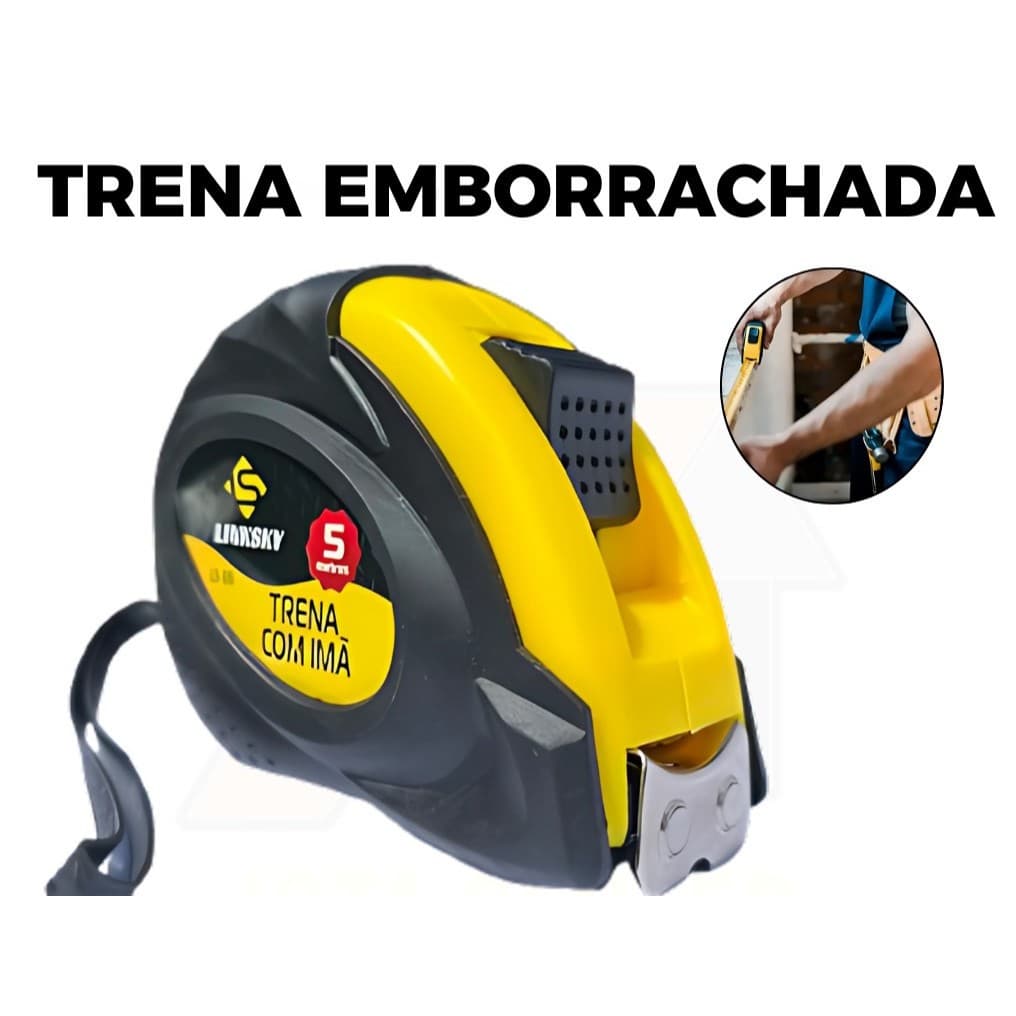Trena Métrica de 5 metros Profissional com Imã