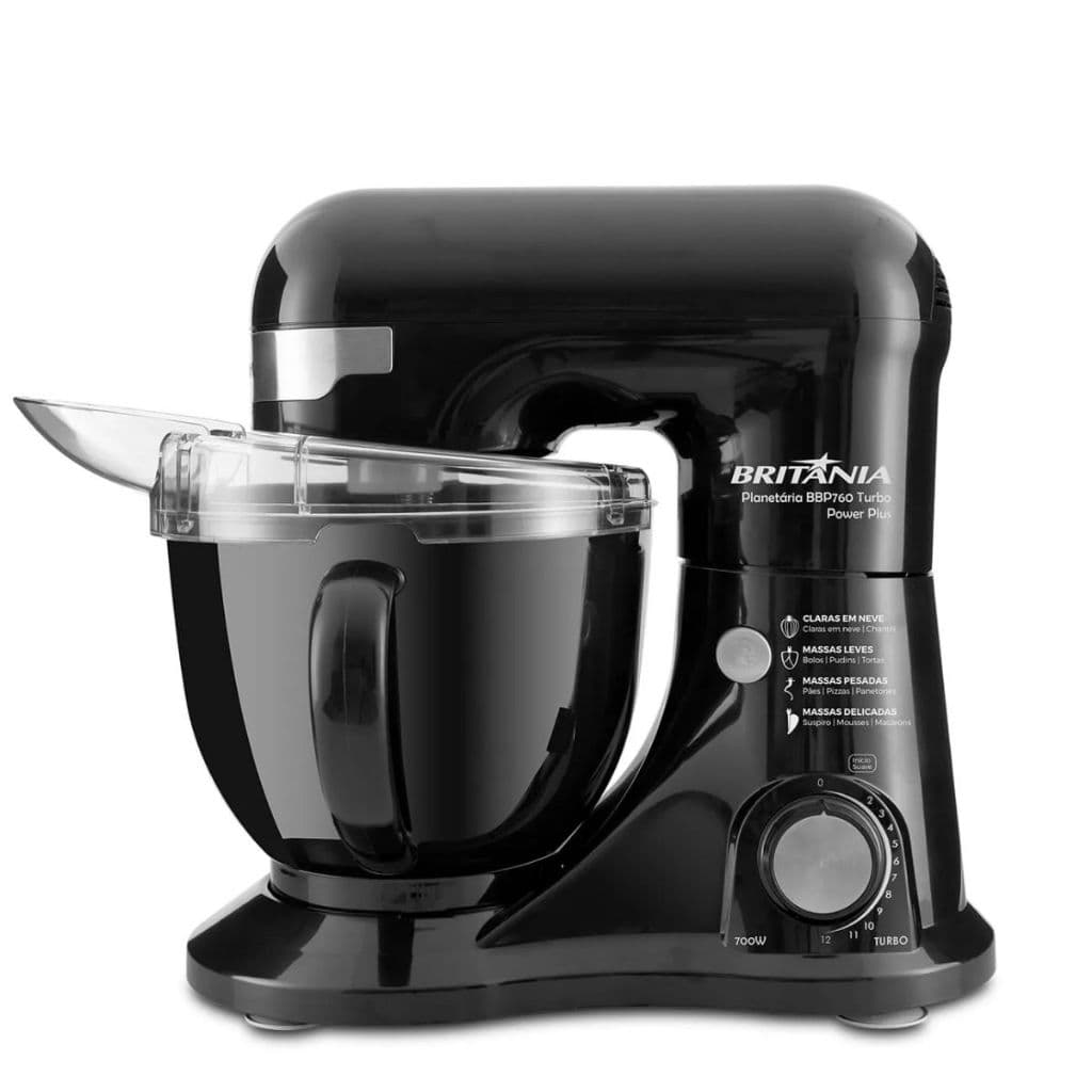 Batedeira Planetária Turbo Power Plus Bbp760p Britânia Cor Preto Frequência 60