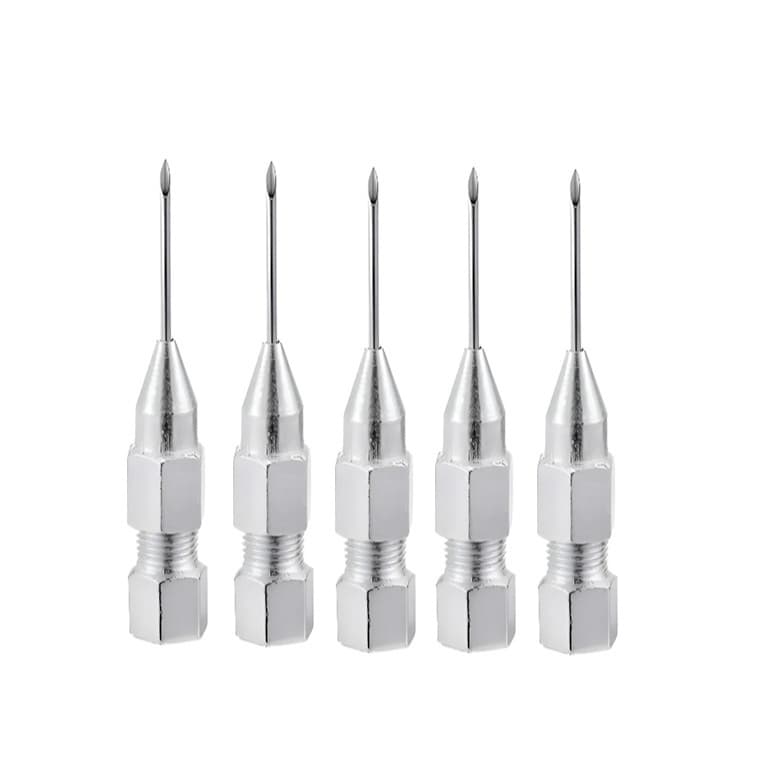 Kit 5 Bicos Injetores Agulha Lubrificador de Graxa Óleo Aplicador Injetor Precisão Universal Baumann