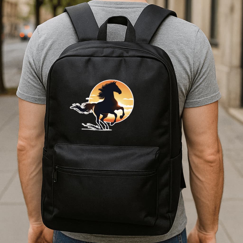 Mochila Mascuilna country estampa cavalo mochila Escolar Trabalho Passeio Faculdade Academia Mochila infantil adulto