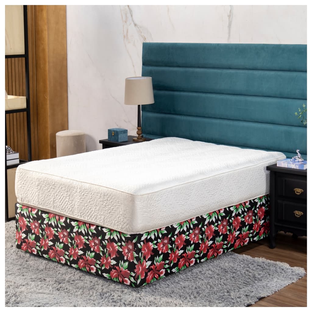 Saia Box com Elástico Solteiro 1,88x0,88cm  – Opções de Kit 2 ou 3 Peças
