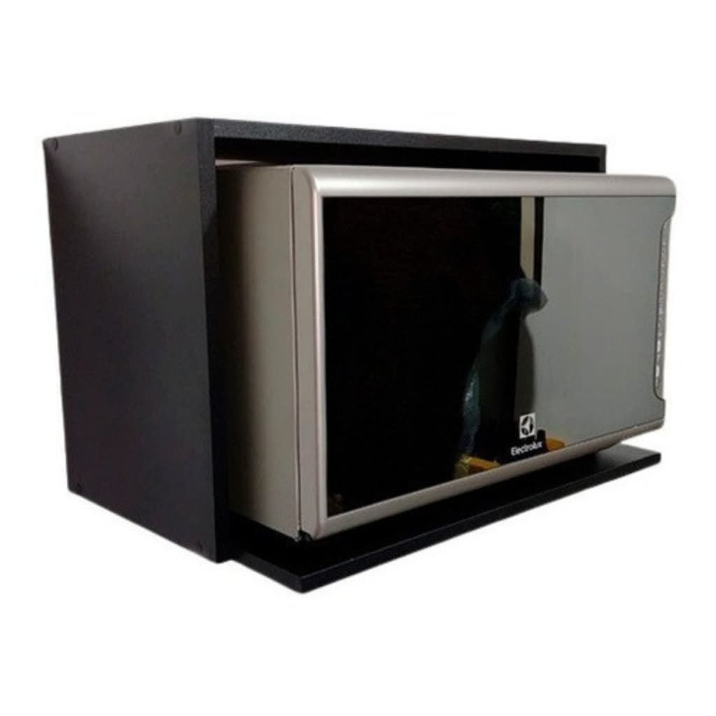 Suporte Microondas Cozinha Gabinete Nicho Multiuso Mdf Preto
