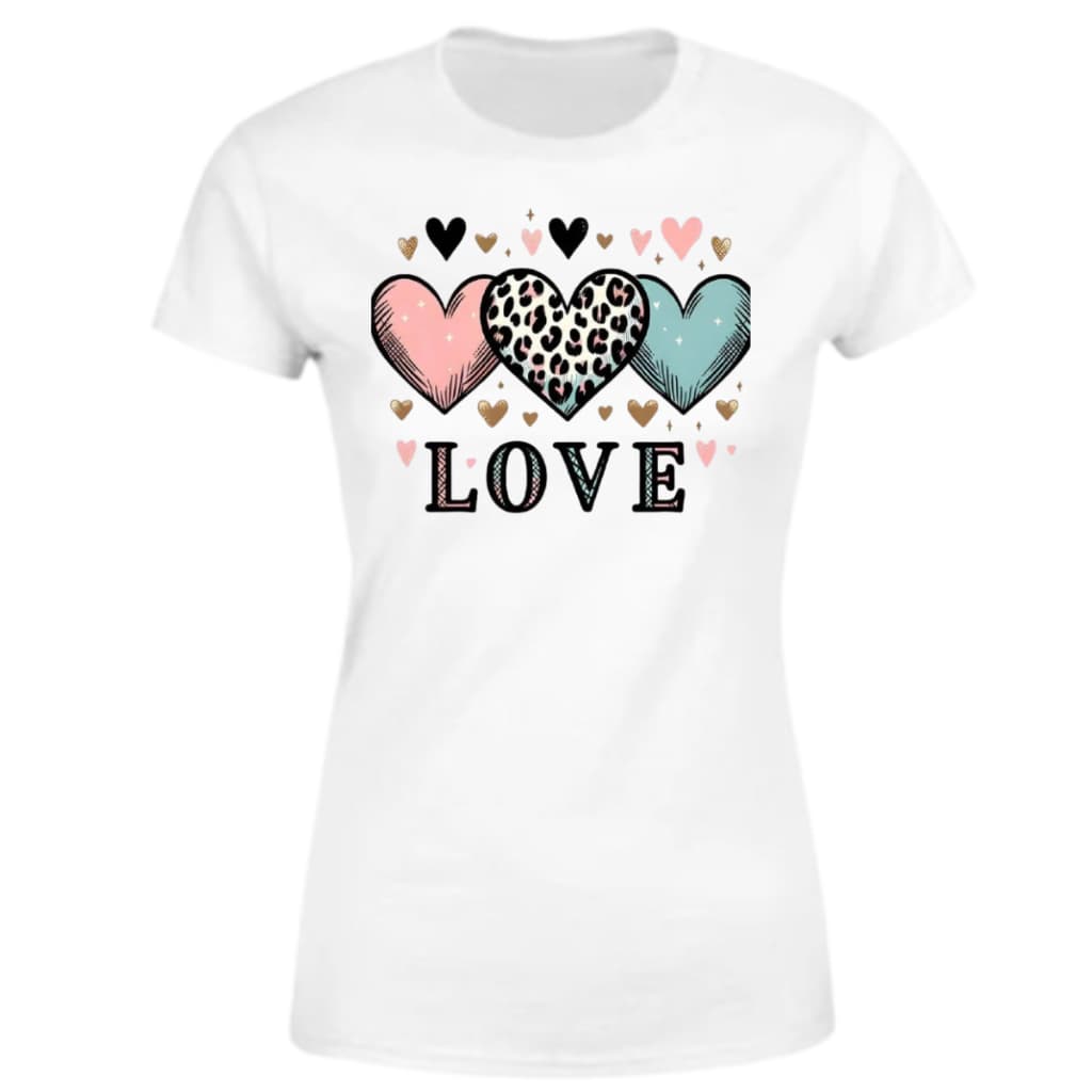 Camisa Love Branca Varias Estampas Feminina - Envio Imediato