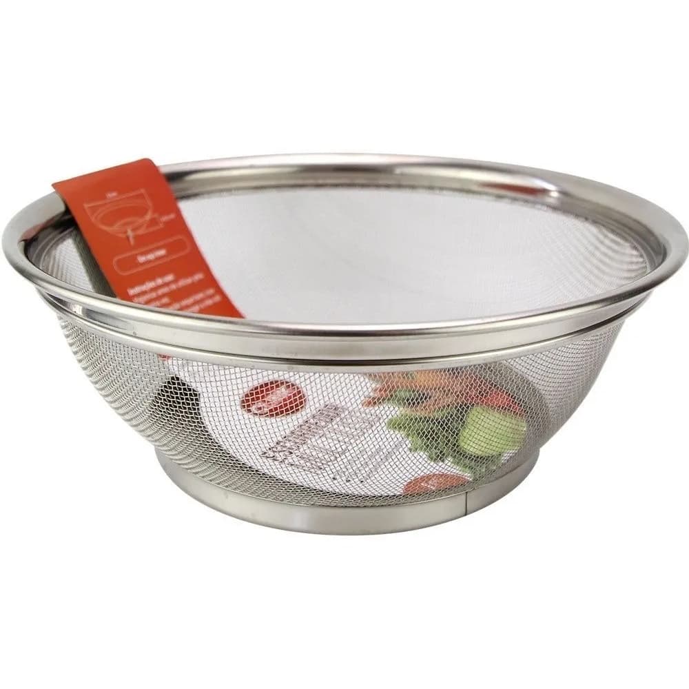 Escorredor Lavador Arroz Massa Aço Inox Macarrão 25cm Fenima
