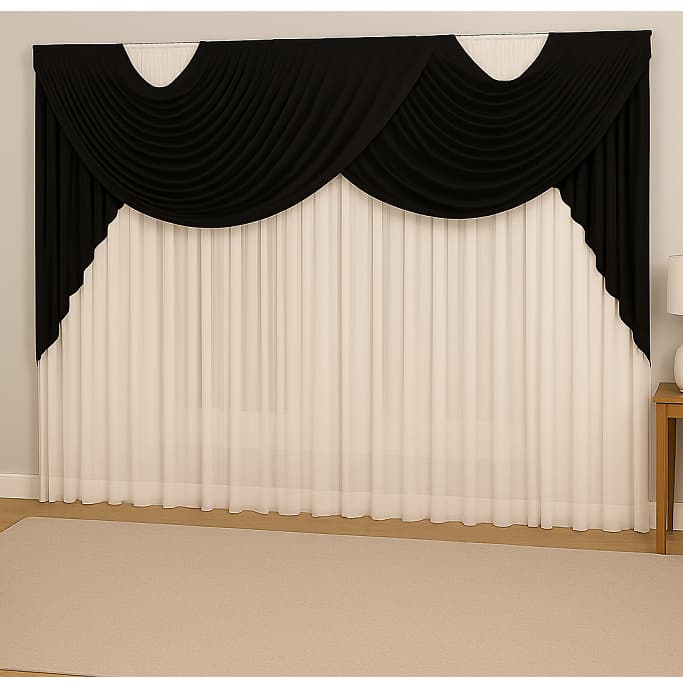 CORTINA Lívia- Ideal Para Sala, Quarto, Igreja.